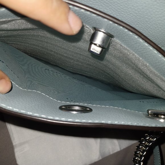 MEDIUM SAGE LEATHER COACH TOTE - Picture 6 of 7